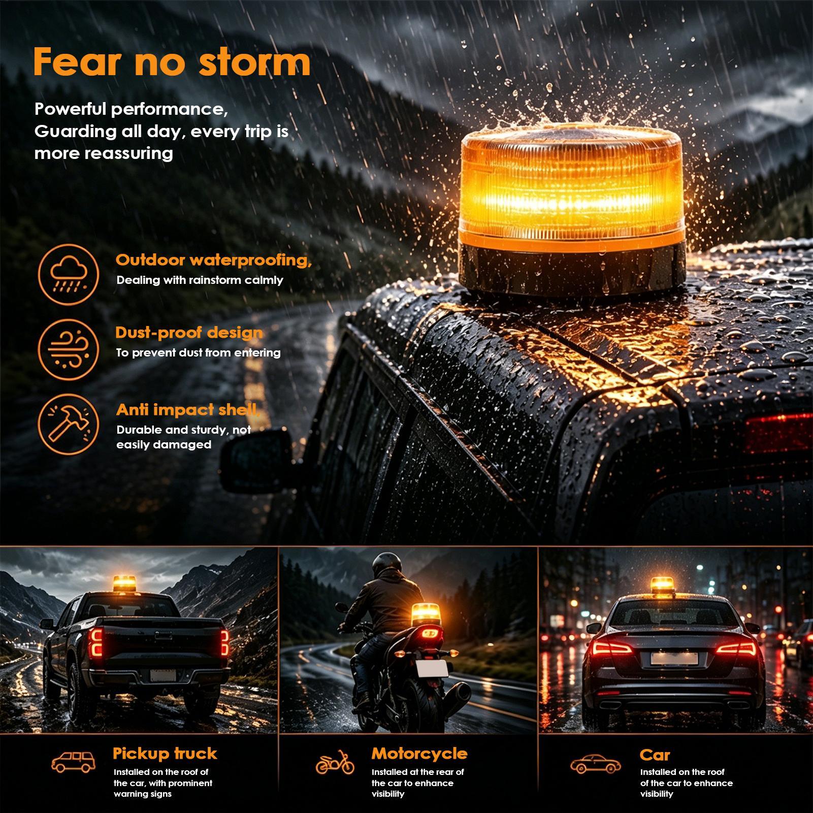 Sos Light Strobe - Luz de baliza LED ámbar intermitente