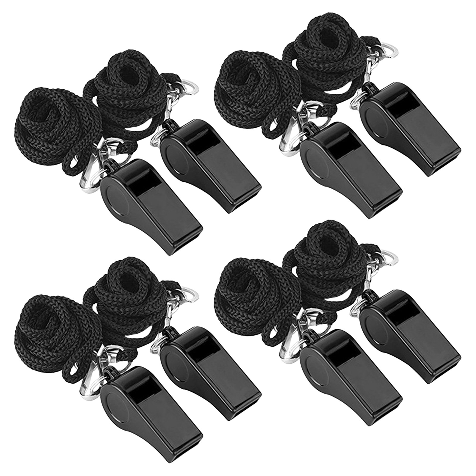 Emergency Whistle Loud - 8 silbatos metálicos portátiles para supervivencia,