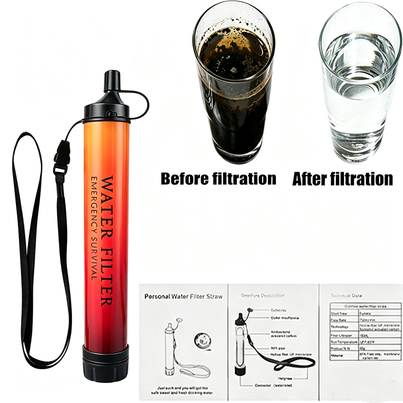 Water Purification Straw - Pajita Filtrante de Agua para Emergencias